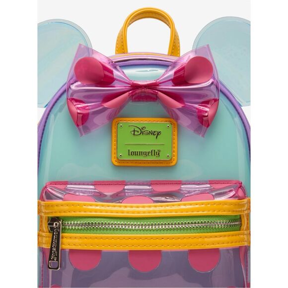 Loungefly Disney Minnie Mouse Polka Dot Colorblock Ears Mini Backpack main image 3